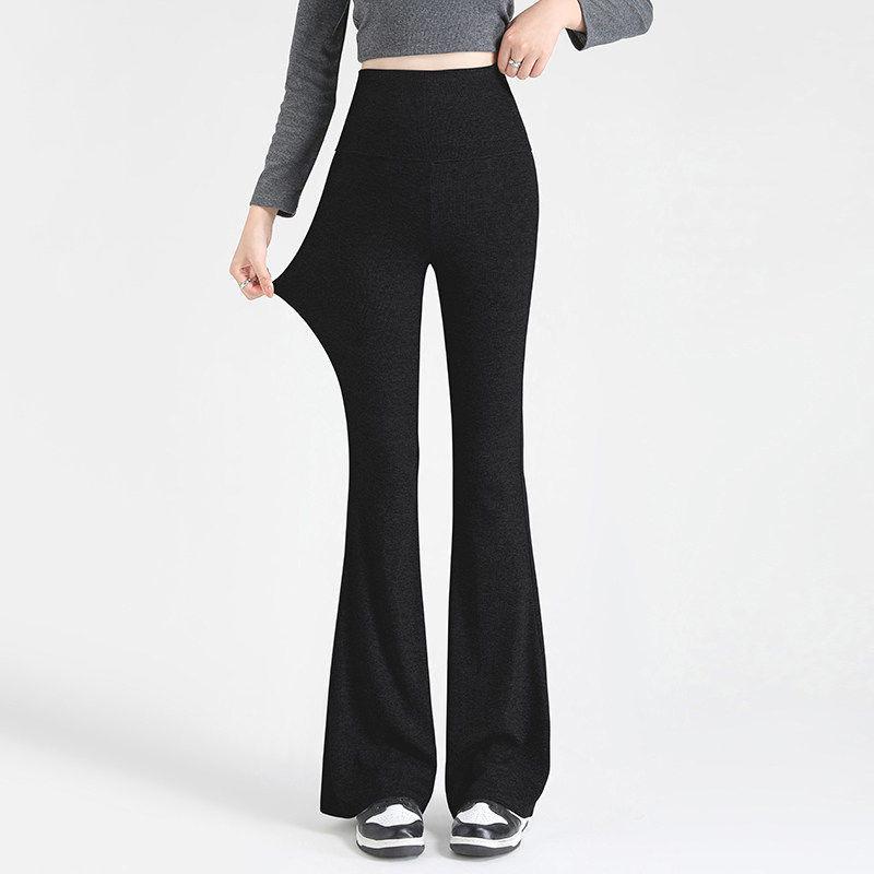 

Plus Size Micro-Flare Maternity Pants - Casual, Wide-Leg, No Tummy Support, Slimming, Non-Constricting, Spring/Summer Wear Large [Suitable for 55-68 kg] чорний