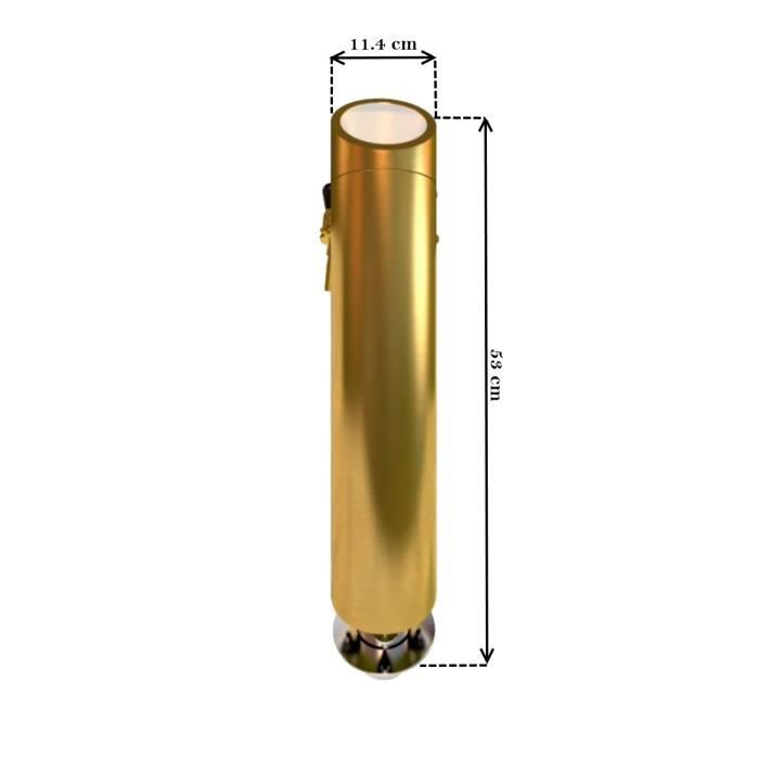 Beer Column - ICH-ZAPFE.DE - Tower Model - LED Lighting - Gold Finish - 114 Mm Ø