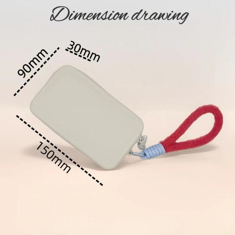 Silicone Square Coin Purse Portable Mini Storage Bag Multifunctional Silicone Cosmetic Bag