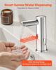 Touchless Bathroom Sink Faucet, Automatic Motion Sensor Restroom Toilet Faucet, Hands Free Adjustable Cold Hot Single Handle Water Mixer Battery