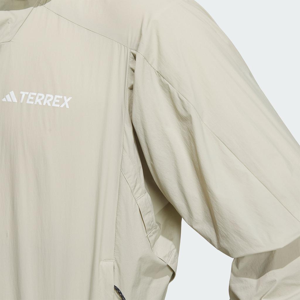 Adidas Terrex Lightweight Wind.Rdy Windbreaker with Hood, Water-Resistant and Breathable Men Outerwear Light-Grey IS0270