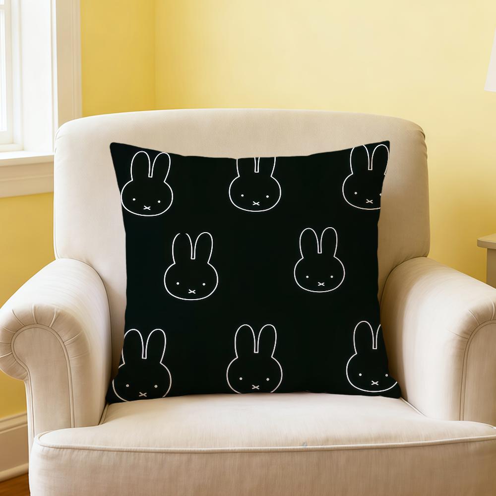 Cartoon Rabbit kawaii fun MMiffy soft pillowcase for Sofa Home Living Room office Decor Protective Covers hogar pillow cover