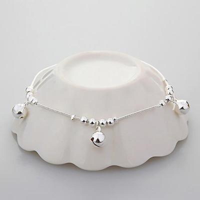 Women Fashion 3Pcs Bells 12 Beads Luxury Chain Ankle Bracelet Beach Anklet