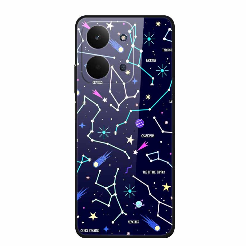 Xiaomi Redmi 15C 4G Kılıfı İçin Cam Arka Kapak 15 C Kılıf Sert Temperli Cam Kılıf Redmi 15C Telefon Kılıfı İçin Redmi15C Yumuşak Tampon