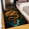 15 Sizes Golden Dragon with Moon Waterfall Print Carpet Rug for Living Room Bedroom Sofa Doormat Home Decor Non-slip Floor Mat