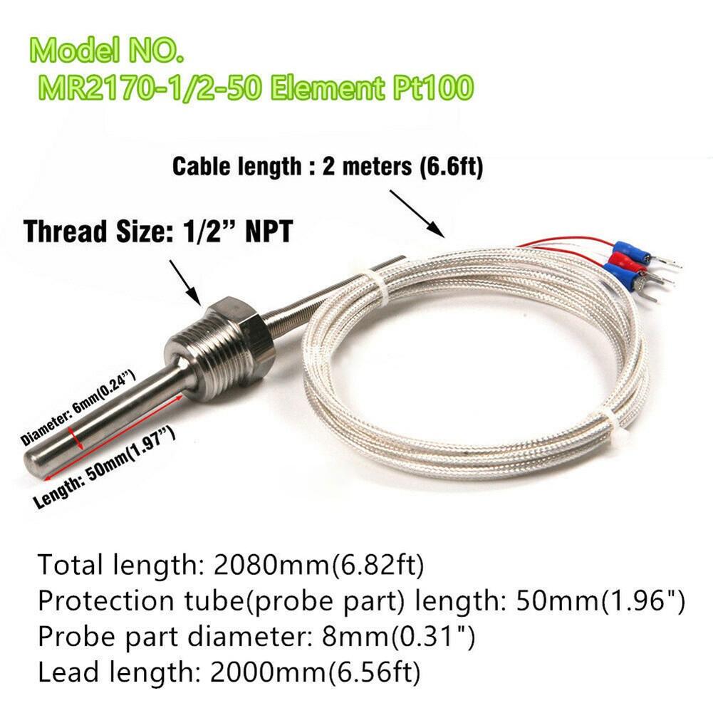 

Датчик зонда из нержавеющей стали с фиксированной резьбой Pt Ohm