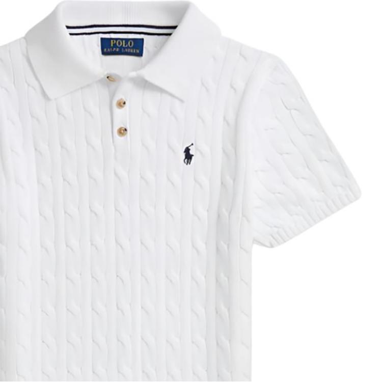 Polo Ralph Lauren Polo Collar Cable Knit Sweater Kids Sweaters CWPOSWEY6820689-100