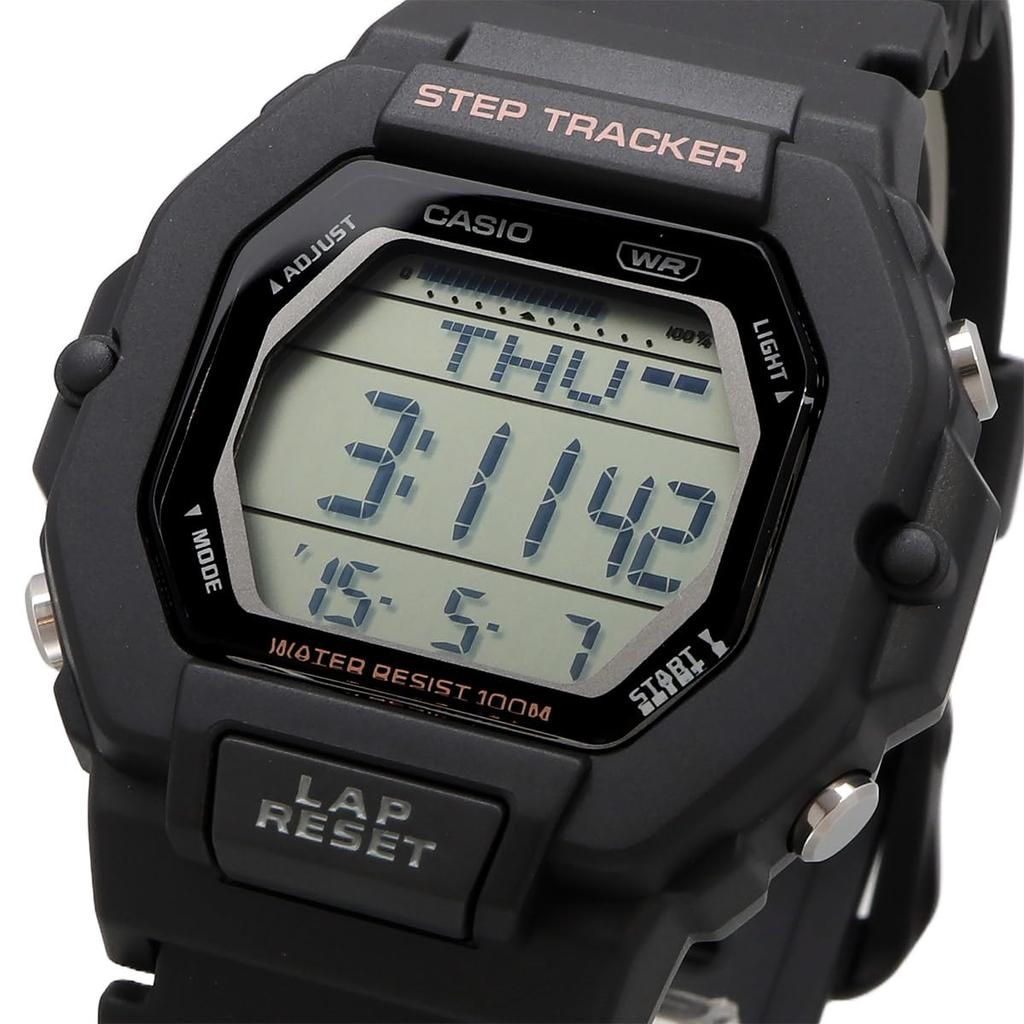 Casio LWS-2200H-1AV Women's Digital Watch with Step Tracker and Pedometer, Black, Imported