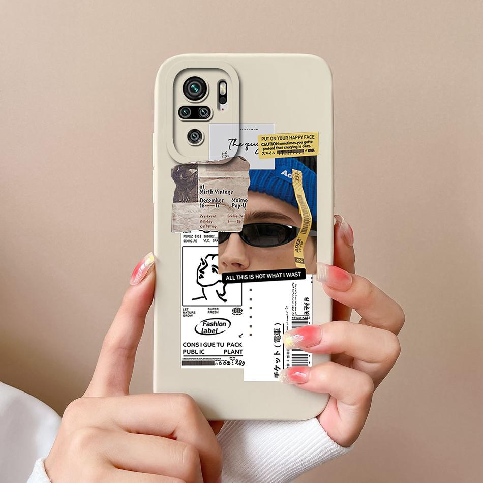 For Redmi Note 10 10T 10S Phone Case Cartoon Liquid Silicone Full Coverage Anti Drop Bumper For Xiaomi Redmi Note10 10 S T Funda
