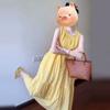 Temperament Yellow Thin a Word Sleeveless Vest Dress Long Dress Women's Summer Seaside Vacation Style Wear