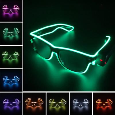 Bezdrátové LED svítící brýle svítící ve tmě Neonové rave brýle pro barovou narozeninovou párty DJ Stage Performance Cosplay