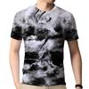 Men's T-Shirt 3d Tie Dye Print Tee Vintage O Neck Short Sleeve Casual Tops Streetwear Extra Large T-Shirt Fashion Men Clothing