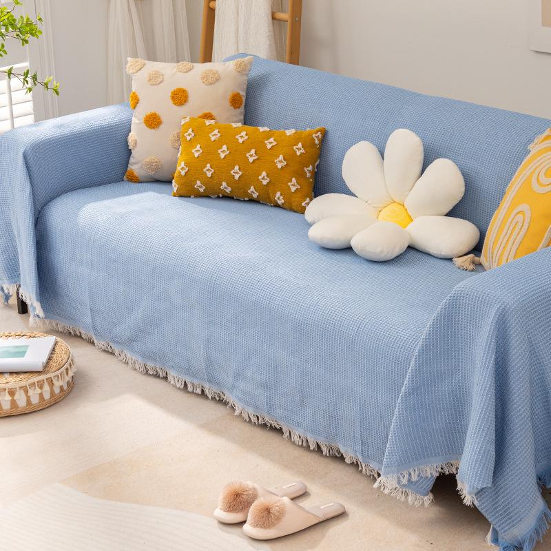 Modern Couch Blanket Solid Color Non-slip Sofa Towel All-inclusive Cover Cloth Northern Europe All-season Universal Sofa Towel