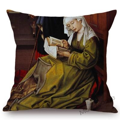 Netherland Artist Rogier Van Der Weyden Religion Jesus The Cross Virgin Mary Art Sofa Decoration Pillow Case Linen Cushion Cover