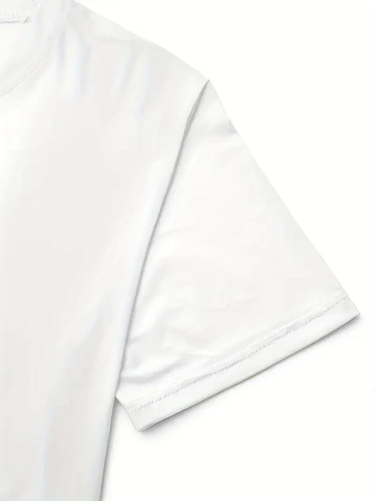 T-shirt z nadrukiem kreskówkowym, casualowy top z krótkim rękawem na wiosnę i lato, odzież damska