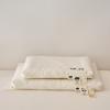 Ultra Soft Low Profile Pillow Neck Support Sleep Comfort Home Bedding Standard Size Cotton Cover Fiber Fill