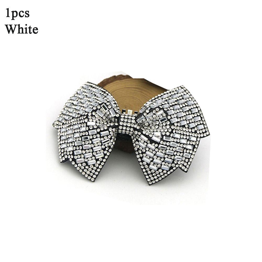 1 Pcs Crystal Rhinestones Bow Shoe Clips Wedding Bridal Shoe Buckles DIY Manual Bead High Heels Flower Decorations Accessories