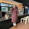 Hooded thickened cotton-padded clothes women's loose medium and long bread clothes winter new fashion knee coat