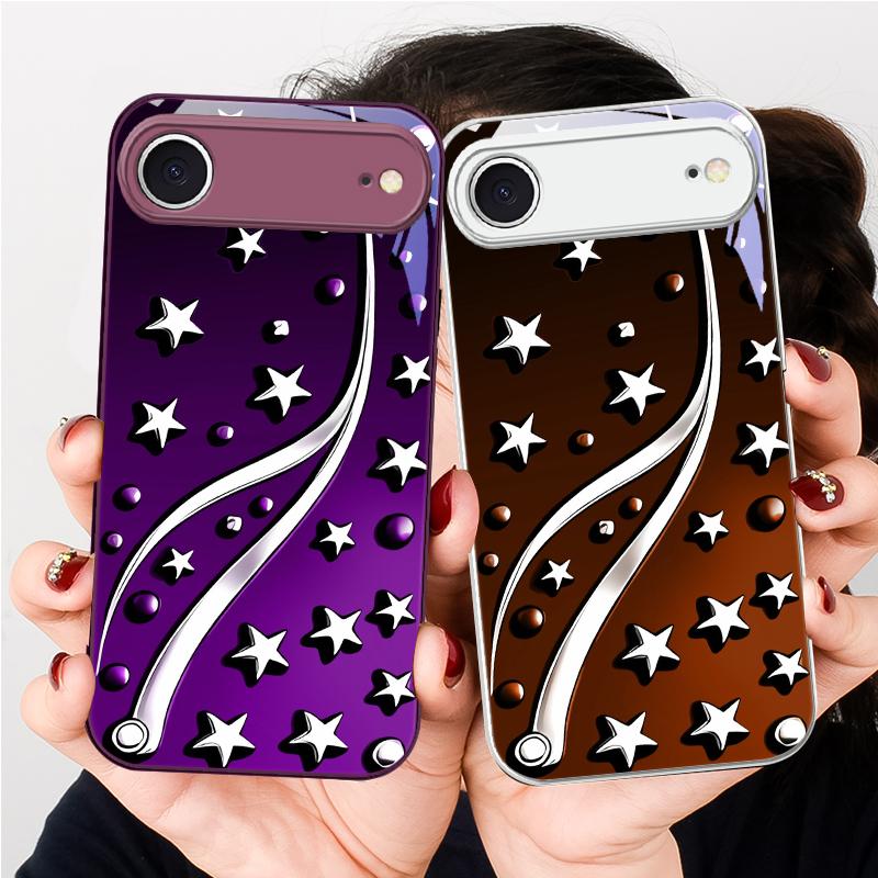 Tiefe Nacht mit Sternen Für iPhone 17 Air 16 E 15 14 13 Plus 12 mini 17 Pro Max 11Pro XR Xs X 7 8 11 Gehärtetes Glas Handyhülle