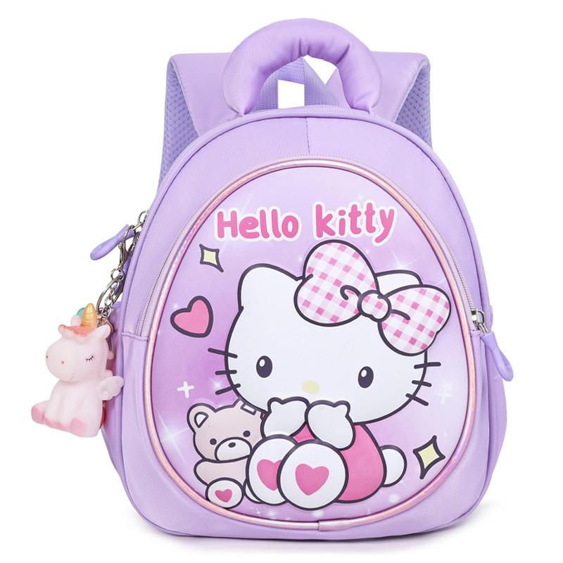 Mochila Infantil Elsa Hello Kitty Kuromi Melody Homem-Aranha Com Nylon Respirável Para Uso Na Educação Infantil E Escolar