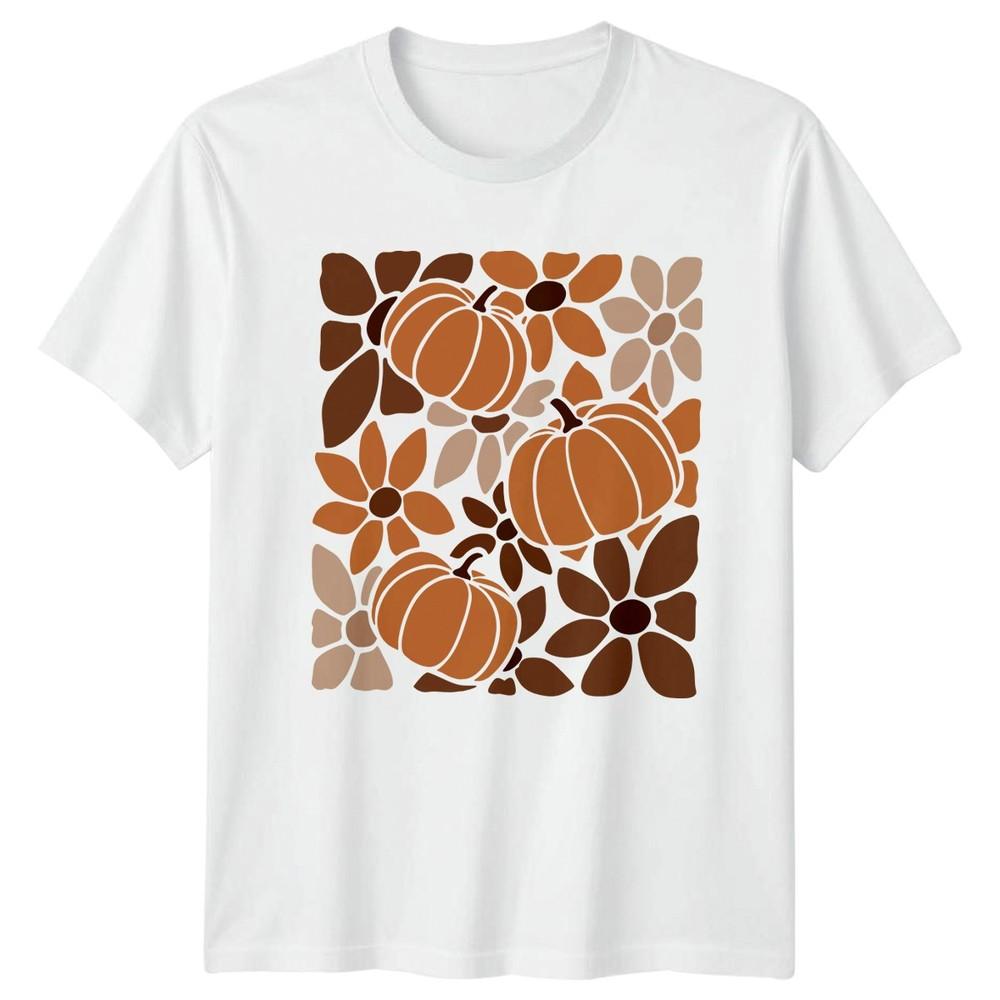 Pumpkin Harvest Autumn Unisexs Unisexs TShirt Graphic Tee Fall Season S