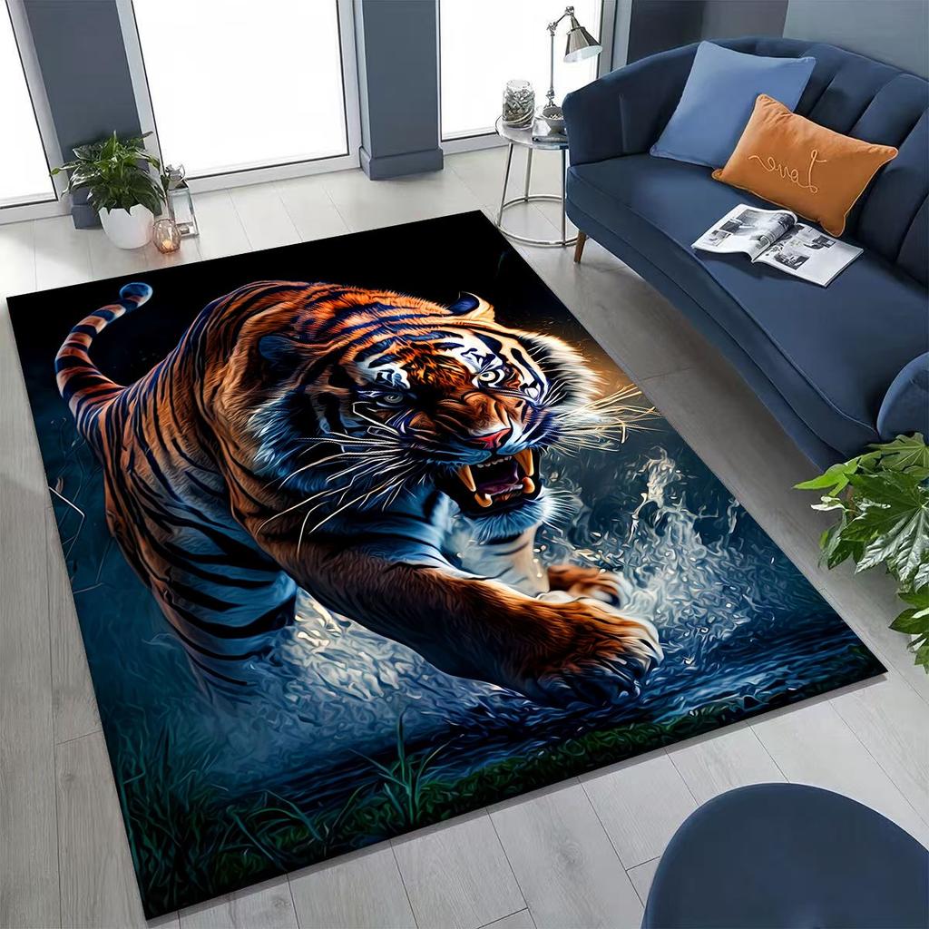 27 Style Wild Animal Tiger Beast Cartoon Rug for Bedroom Living Room Sofa Home Doormat Decor, Large Kid Play Non-slip Floor Mat