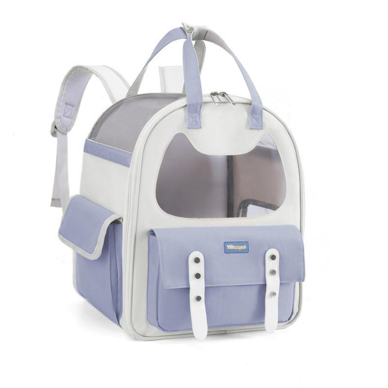 Dual-Shoulder Pet Carrier Backpack Cats Small Dogs - Durable Oxford Fabric With Grip Handle 13L Capacity 5-7kg Weight