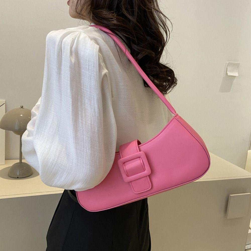 Large Capacity Half-moon Tote Bag PU Leather Ladies Luxury Handbags Underarm bag Women  Women