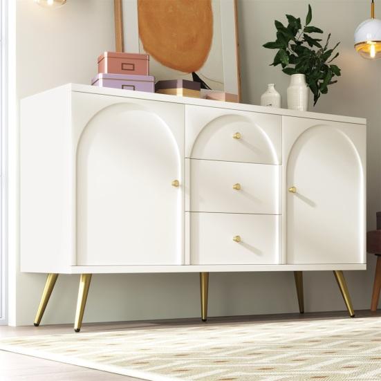 Schlafzimmertisch Metallbeine Schminktisch mit Schubladen Große Kapazität Ergonomischer Griff Make-up Schminktisch Einfach zu montieren Wohnmöbel