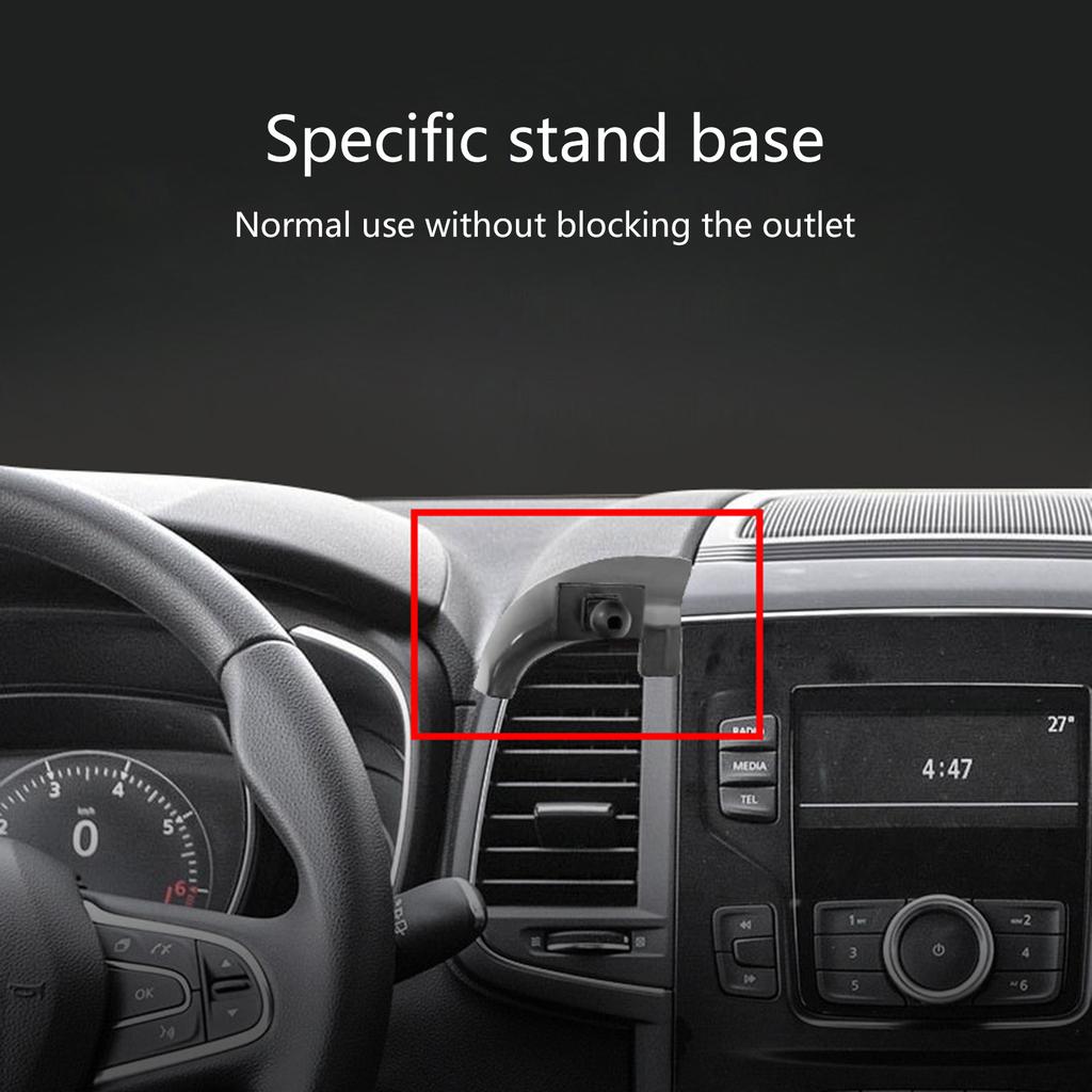 Adjustable Car Phone Support Rack, Quick Release Button, 360 Degree Rotatable Secure Driving Experience with Easy Access