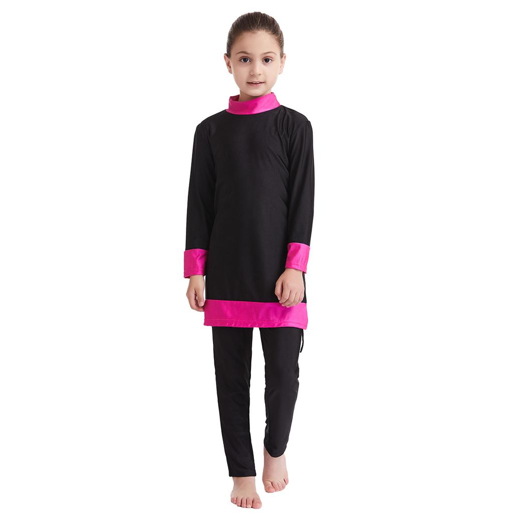 Swimsuit Girls 3pcs Long Sleeve Kids Swimwear Muslim Islamic Swimming Suit Sets