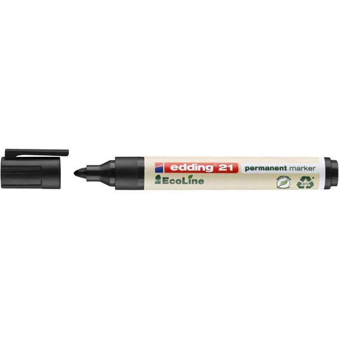 EDDING E21 Permanent Marker - Bullet Tip - Black