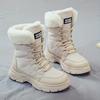 Damen Schneestiefel Neue Hohe Britischer Stil Studenten Koreanische Version der Plateau Damenstiefel Damen Schuhe