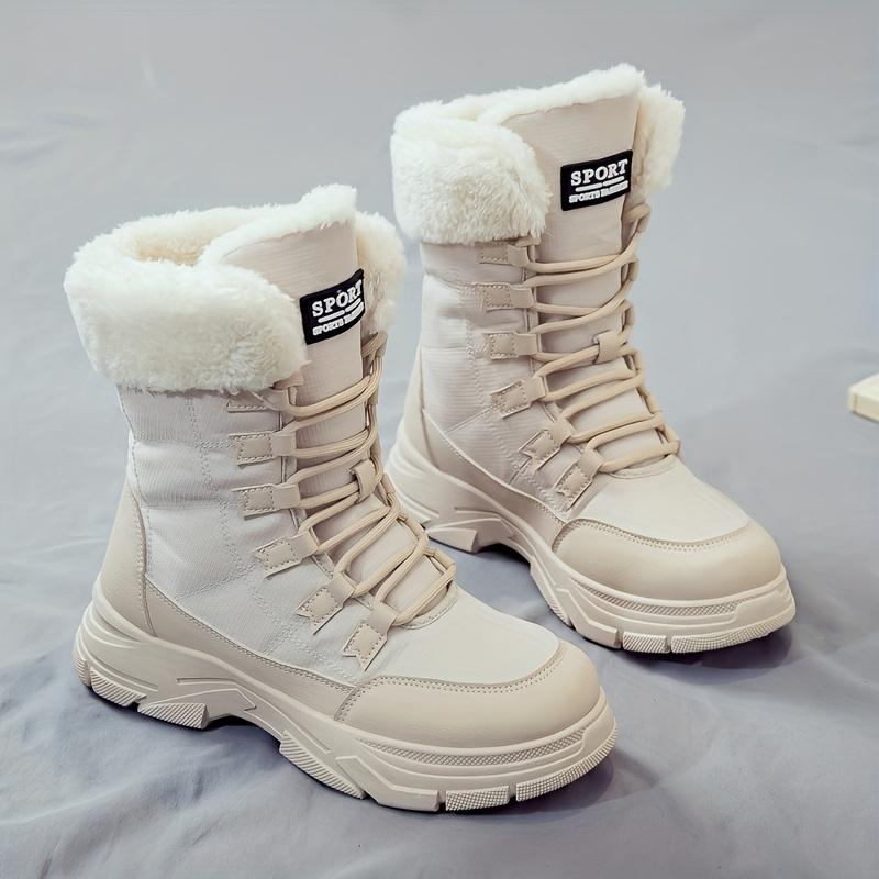 Damen Schneestiefel Neue Hohe Britischer Stil Studenten Koreanische Version der Plateau Damenstiefel Damen Schuhe