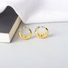 Korean Style Geometric Circle Earrings: Elegant, Versatile Ear Jewelry for Women and Students