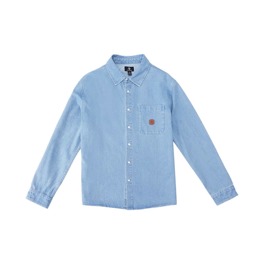 Converse Shirts Unisex Light Blue Lapel Moderate UCJ418-UHC XL