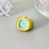 1pc Ring Watch Triangle New Retro Pocket Watch Fashion Trend Mini Finger Watch Ring Watch Real Watch Can See Time