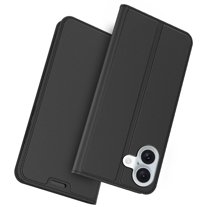 For iPhone 16 Plus Case Card Slot Stand Strong Magnetic Closure PU Leather Phone Cover