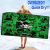 Roronoa Zoro Print Beach Towel, Large Soft Quick Dry Towel for Beach Camping Swimming