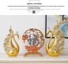 European Style Decorative Couple Swan Ornaments for Living Room, Bedroom, Office, and Entryway
