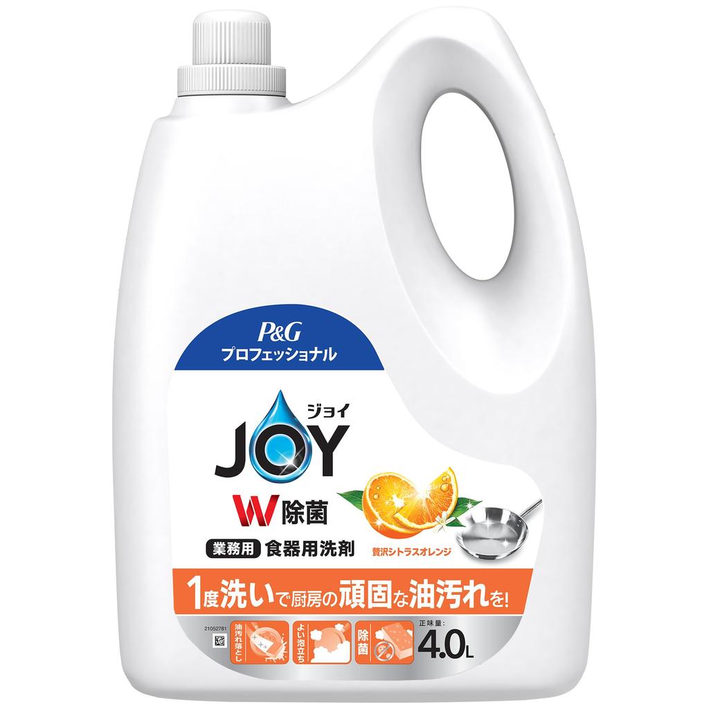 Joy Professional Double Disinfecting Dishwashing Luxurious Citrus Orange 4L Detergent, Scent,