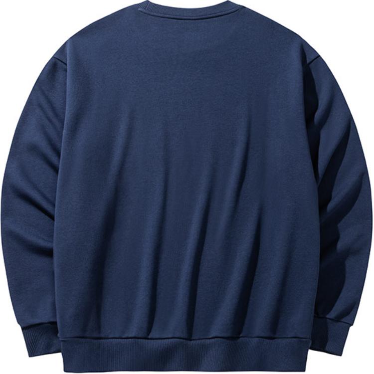 Anta Casual Pullover Loose Long Sleeve Sweatshirt Men tops Navy-Blue 952438703-3
