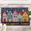 2D American House Colorful Doormat  Bathroom Mat Toilet Carpet Soft Rug For Bedroom Carpet For Live Room Outdoor Carpet