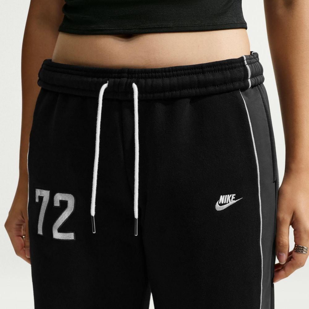 Nike Mw Fleece Wide Leg Pants Black Sail Iu1125  001ttlblk Sail