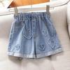Letnie dziecięce krótkie spodenki jeansowe dla dziewczynek moda dziewczyna krótkie dżinsy księżniczki spodnie dziecięce spodenki dziewczęce odzież dla dziewczynek w kwiaty