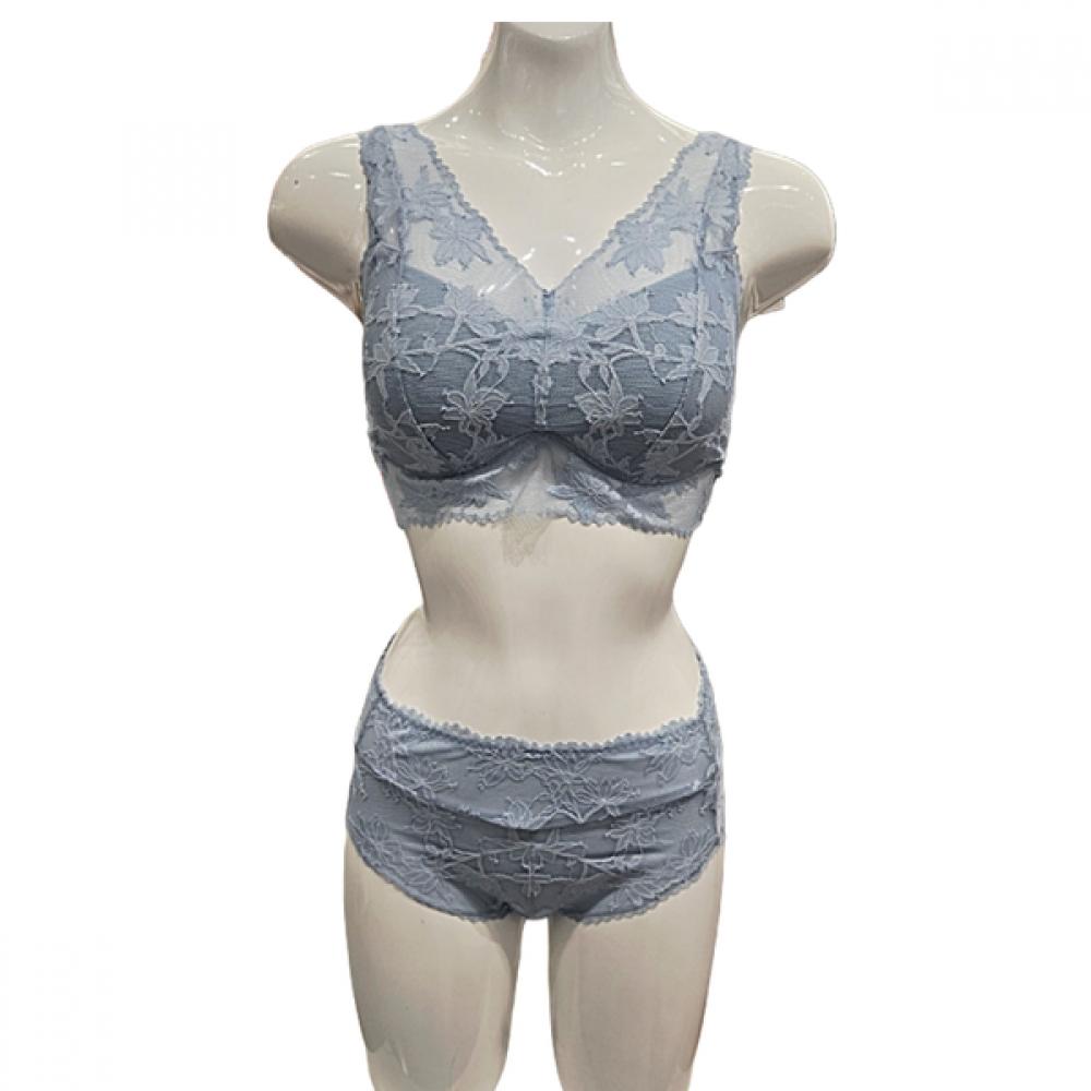 

Triumph 26ss Blue Bralette Maxi Lace Women Bra Panty Set Tfwbr123bu Tfwbp1238u 90/90