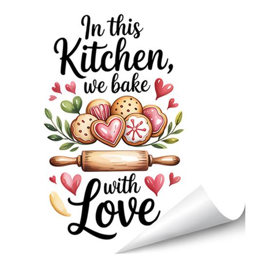 Kitchen Quotes Wall Sticker Removable PVC Wall Art Sign Peel And Stick Wall Decals for Dining Baking Room Bar Restaurant Home Decor