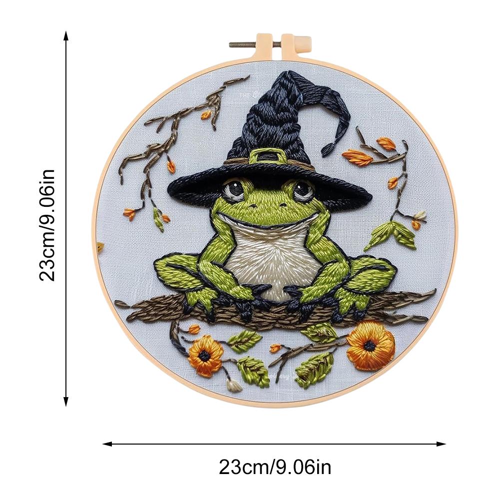 Halloween Embroidery Starter Kit Ghost & Gothic Stamped Pattern Cross Stitch DIY Christmas Decoration Embroidery Kit for Adults