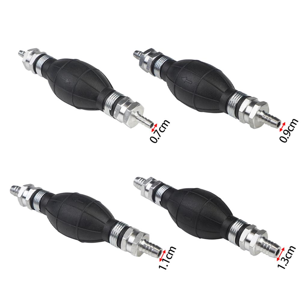 Hand Primer Bulb Type Rubber Fuel Pump 6mm/8mm/10mm/12mm Transfer Vacuum Fuel Line Hand Primer for Marine Boat Black