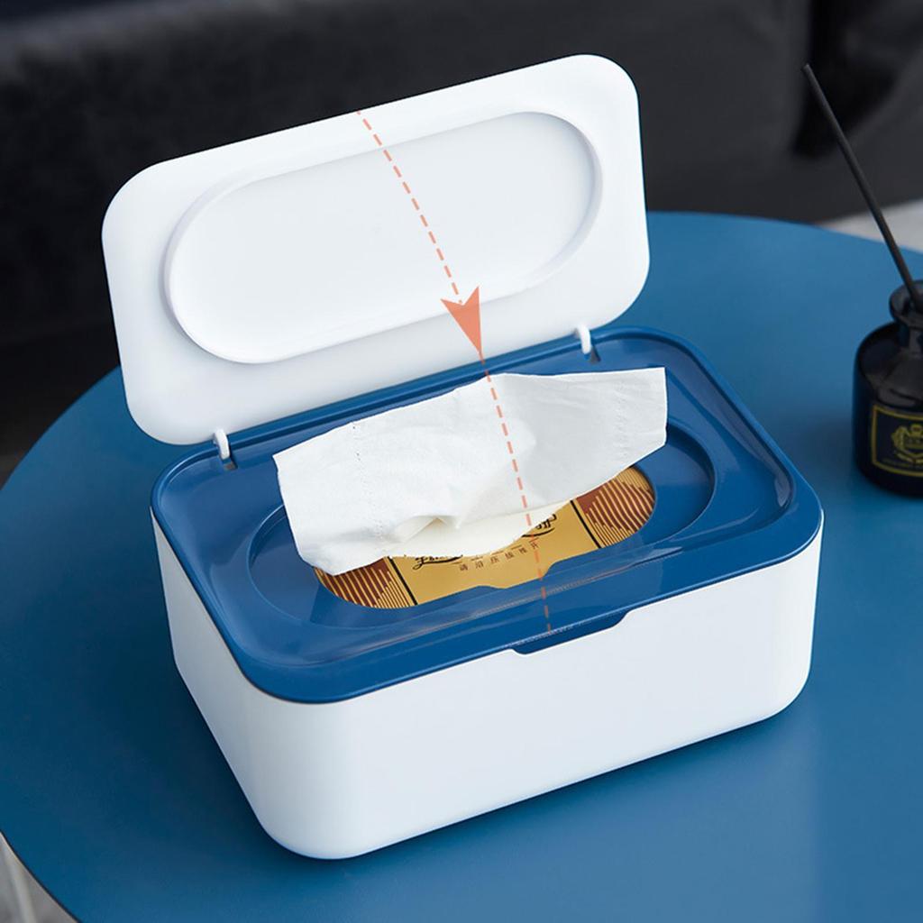 Wet Tissue Box With Lid Wipe Dispenser Portable Wipes Napkin Storage Box Holder Laundry Wipes Holder for Laundry Room Decor